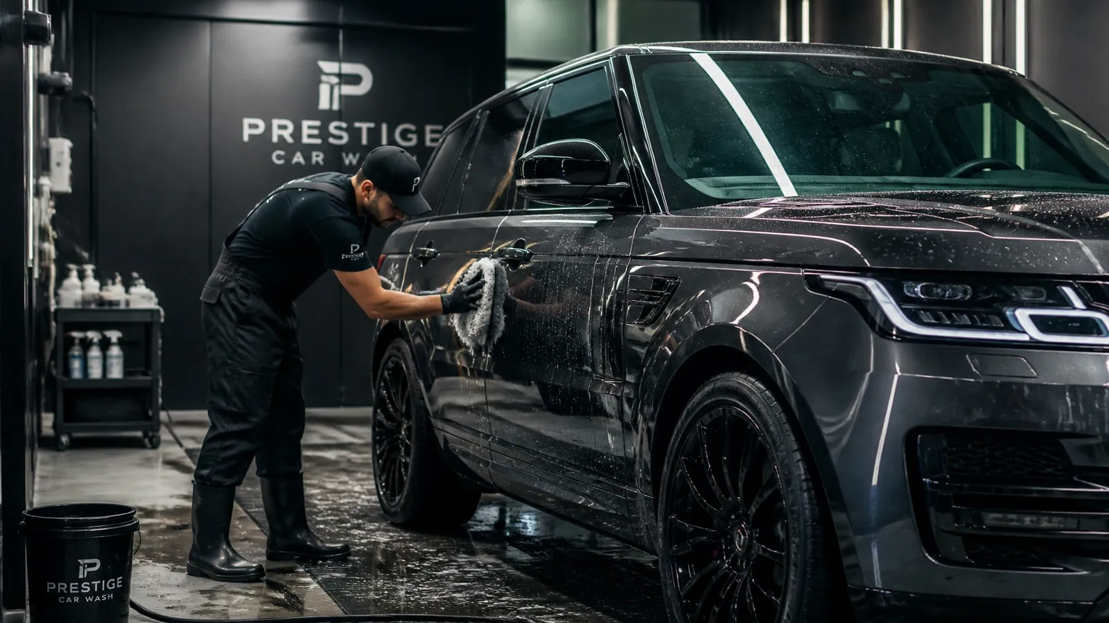 Professional car wash station