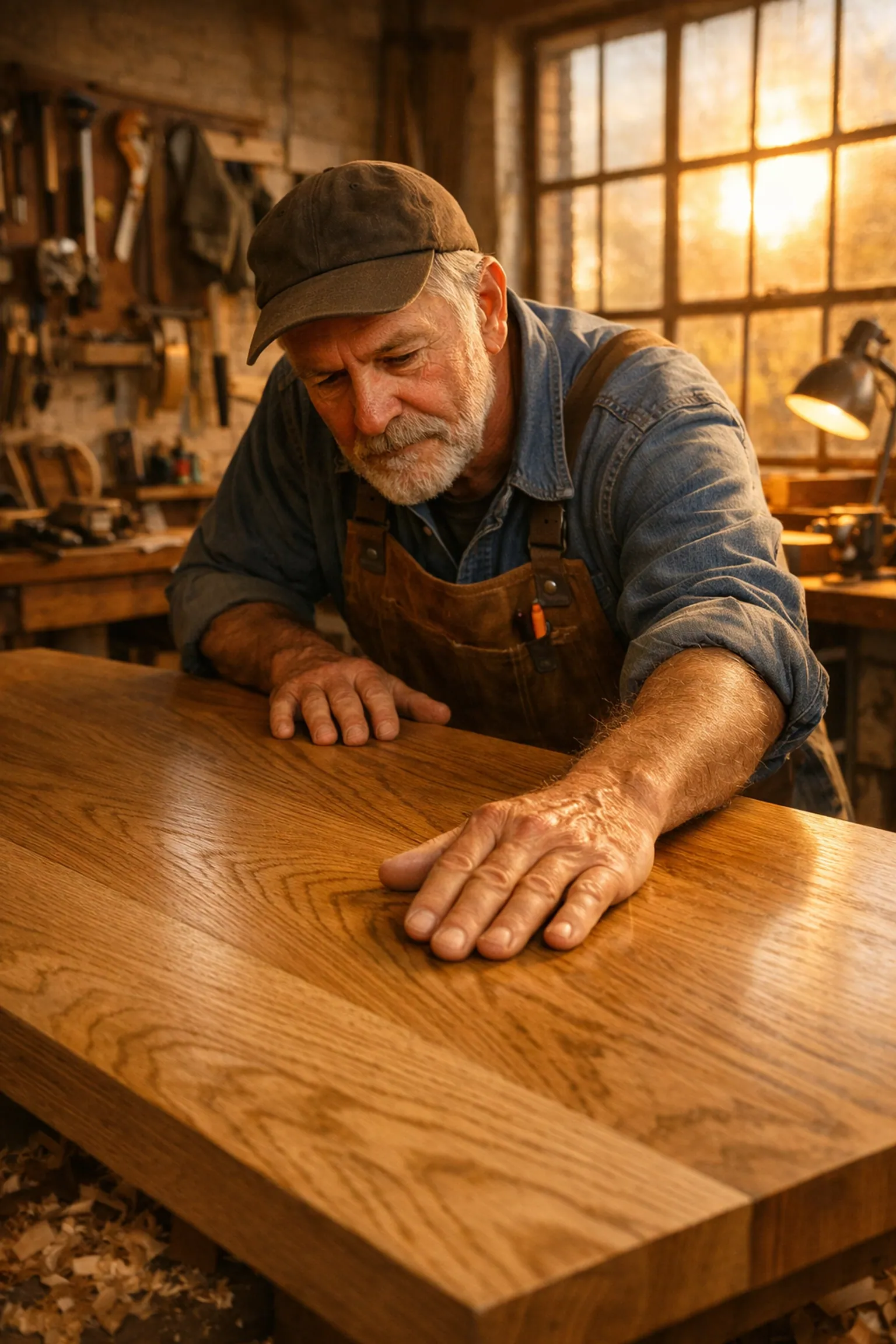 Professional carpenter demonstrating expert craftsmanship to improve small business website content quality.